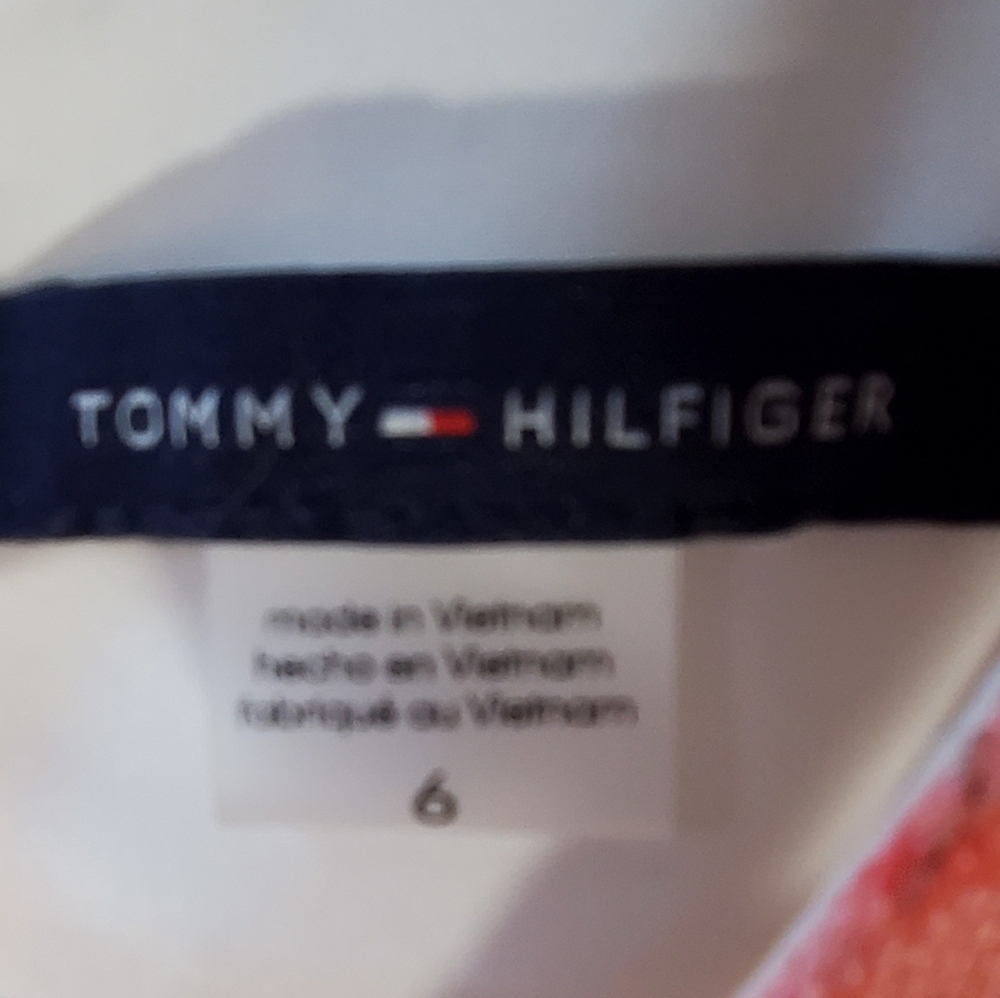 Tommy Hilfiger White and Orange Floral Dress Size 6 - Picture 2 of 11
